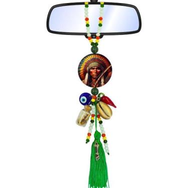 Imagem de Chaveiro Guia Patuá Proteção Caboclos Retrovisor Carro - Balaio de San
