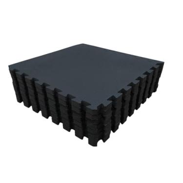 Imagem de Tatame EVA Preto Conjunto com 8 Unidades 50cm x 50cm x 2cm