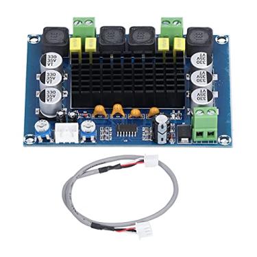 Imagem de Placa Amplificadora 120W X 2 Módulo Amplificador de Potência Estéreo de Canal Duplo Áudio Digital de Alta Eficiência DC 12V a 24V Circuito de Proteção Integrado para Computador