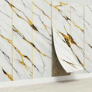 Imagem de 2 Placa Adesiva em Rolo 3d Marmore Parede Lavavel 200x60cm