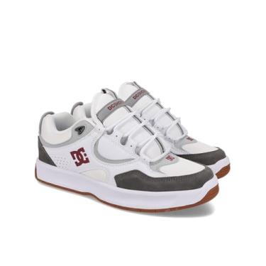 Imagem de DC Kalynx Zero Tênis de skate casual masculino, Branco/vermelho/cinza, 3.5