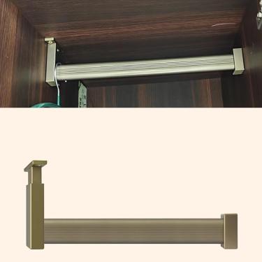 Imagem de Suporte de armário de trilho de guarda -roupa Formato L, haste de guarda de guarda -roupa para organizador, Rack de exibição de roupas de lojas de varejo para trajes de cabide de parede, our