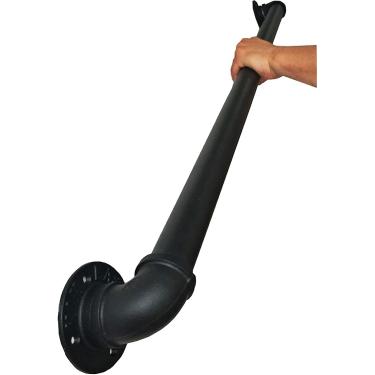 Imagem de corrimão da escada, kit de preenchimento de grades. Corrimão de cano de escada de ferro forjado preto industrial, cerca de segurança do jardim de infância para o jardim de infância interna e