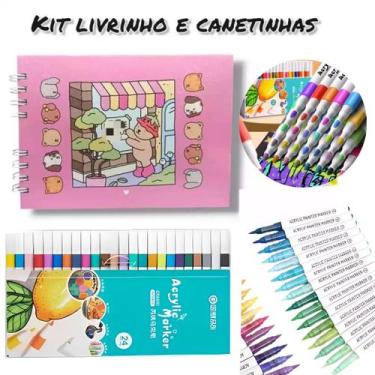 Imagem de Kit Caderno para Colorir Bobbie Goods Menino e Menina Com Caneta - dis