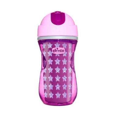 Imagem de Copo Squeeze Sport Cup 14m+ 266ml Menina Chicco Roxo Estrela