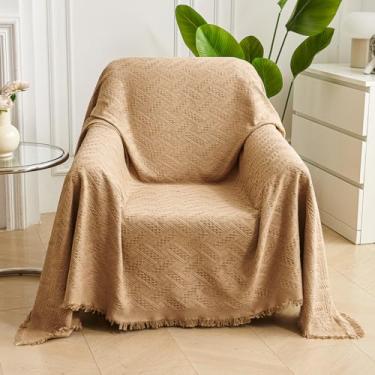 Imagem de AIVIA Cobertor de cama de casal sem braço, almofada antiderrapante reversível para sofás de 2 lugares, poltronas, poltronas, decoração de móveis, protetor para cães, gatos, animais de estimação (180