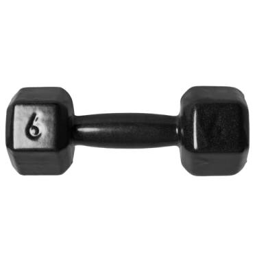Imagem de Acte, Halter Sextavado Emborrachado 6Kg Ferro Fundido e PVC para Academias e Musculação S61, Dourado