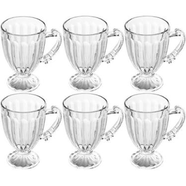 Imagem de Conjunto 6 Xícaras de Café 200ml com Pé e Alça Imperial Lyor Servir Ch