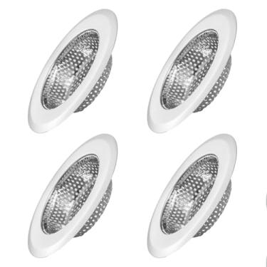 Imagem de ANSHENYA Protetores De Ralo Pia Cozinha Em Aço Inoxidável Para Rolha, Coletor Cesto Seguro Lava-Louças, Tela Filtro, Borda Larga 11,5 Cm/4,5" Diâmetro