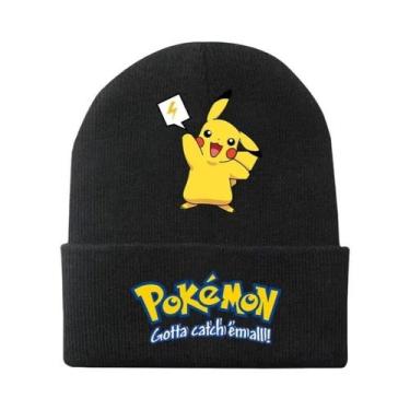 Imagem de Crianças Unissex Inverno Quente Pikachu Gorro De Malha Chapéu Anime Po
