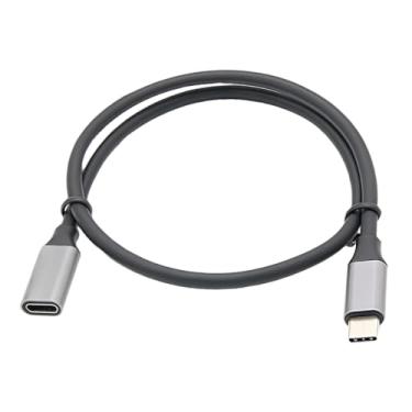 Imagem de Aluminum USB-C 3.2 Male to Female Extension Cable Cord Support PD 100W/5A Fast Charging 20Gbps Sync Transfer Compatible with Steam Deck, PSVR2, MacBook Pro/Air, iPad Pro/Air/Mini, Mag safe Charger