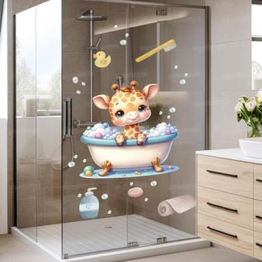 Imagem de Papel de Parede Safari Lavável Seguro Infantil Ideal para Box, Piscina ou Quarto Bebê Fácil Aplicação Criativo e Decorativo