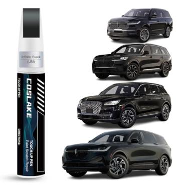 Imagem de COSLAKE Tinta de retoque de carro (Infinite Black(UM)) para LINCOLN, kit de reparo de arranhões de tinta de carro, solução rápida e fácil de reparar, caneta removedor de arranhões 2 em 1 com 2