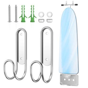 Imagem de XILIMEN Suporte de parede para tábua de passar roupa, gancho de tábua de passar a ferro de aço inoxidável