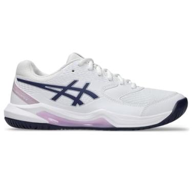 Imagem de ASICS Tênis feminino Gel-Dedicate 8, Branco/índigo neblina, 11 Wide