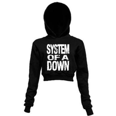 Imagem de System of a Down - Cropped Moletom Manga Longa-Feminino