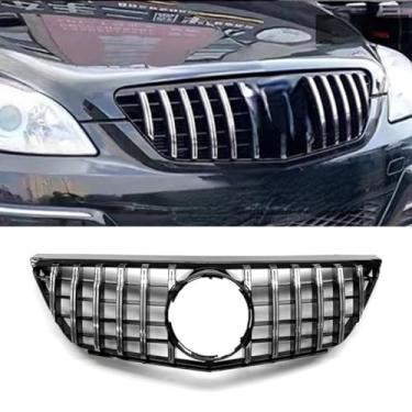 Imagem de Grade de para-choque de carro tiras decorativas kit de corpo grade de corrida grade de para-choque dianteiro para B-Class W245 2009-2011 Exterior (preto)
