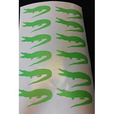 Imagem de Dazzle Glitter Tattoos 30 x Green Crocodile Stickers River Jungle Alligator
