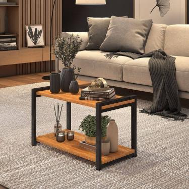 Imagem de Mesa De Centro Isis Retangular Para Sala Estilo Industrial