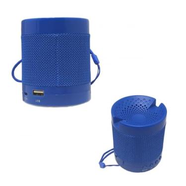 Imagem de Caixinha Caixa de Som Portátil Bluetooth 5.0, 3W, com Rádio FM, MP3, USB (Azul Marinho)