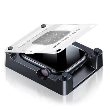 Imagem de Smiling Pacote com 6 protetores de tela e kit de fácil instalação compatível com Apple Watch SE 2/Series 6/SE/5/4 de 40 mm, protetor de tela de TPU macio autorreparável, antiarranhões, sem bolhas