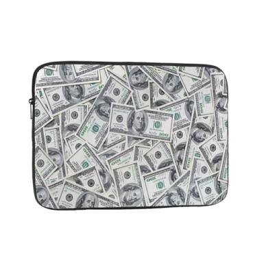 Imagem de Capa para laptop com notas de 100 dólares, pasta durável à prova de choque, capa protetora para notebook de 13 polegadas