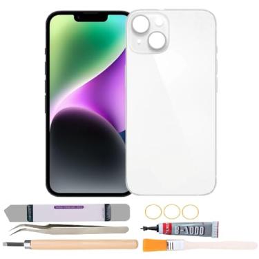 Imagem de Substituição da capa de vidro traseira traseira compatível com iPhone 14 (branca)