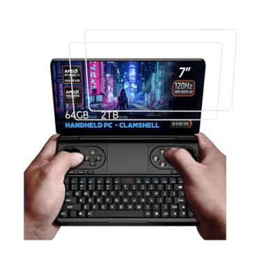 Imagem de Walieoka Protetor de tela compatível com GPD Win Mini (2025), película protetora de vidro temperado de dureza 9H, transparente resistente a arranhões [2 unidades]