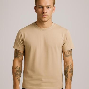 Imagem de Camiseta Preta Masculina Gola Redonda Lisa Casual Premium - Obstinate,