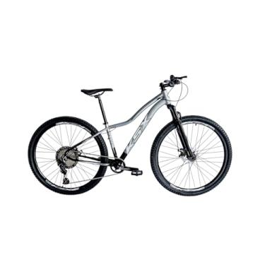 Imagem de Bicicleta Aro 29 MTB KSX SD7 Feminino 12 Velocidades Quadro em Alumínio Freio Hidráulico Suspensão Com Trava (PRETA/PRATA (ADS BRANCO), 17)