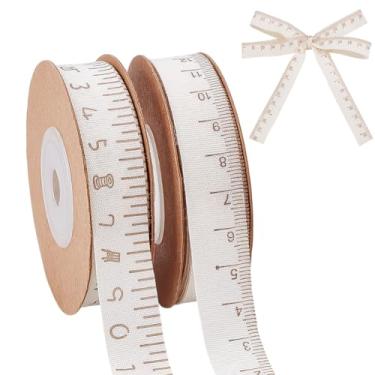 Imagem de PH PandaHall 2 estilos de fita de medição de 20 metros fita de réguas de algodão com escala, fitas de artesanato para professores, fitas de tecido de medida, fita de costura para artesanato escolar