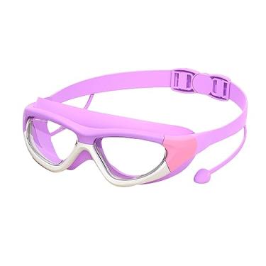 Imagem de Kids Swim Goggles Professional Waterproof Fog Clear View Óculos de natação para meninos Meninas Piscina Praia Atividades aquáticas Policarbonato Silicone (Roxo)