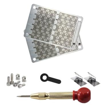 Imagem de Conjunto de 02 Carteiras (cold wallet) e Marcador de Metal para Criptomoedas, Aço Inox, capacidade de 24 palavras por placa, gravado a laser nas duas faces