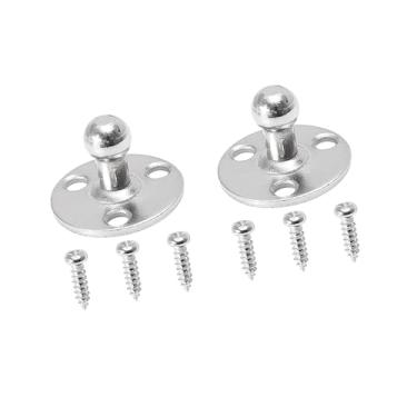 Imagem de VekAuto Conjunto de 2 suportes redondos de 10 mm para parafusos de esfera de carro para amortecedores a gás com parafusos, acessórios automotivos
