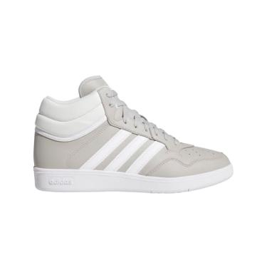 Imagem de adidas Tênis de basquete unissex adulto Hoops 4.0 cano médio, Cinza/branco/branco cristal, 38 BR