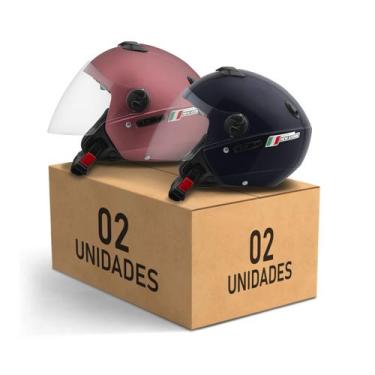 Imagem de Kit 2 Capacete Aberto New Atomic Elite Masculino Feminino Pro Tork, RO