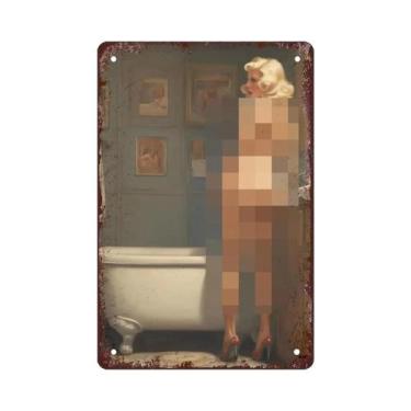 Imagem de Anime Menina Biquíni Metal Poster Sexy Arte Da Parede Decoração Para C