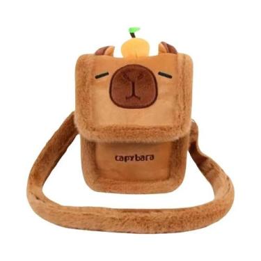 Imagem de Mochila De Pelúcia Fofa De Grande Capacidade, Bolsa De Ombro De Dupla 