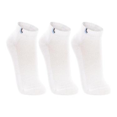Imagem de Lupo Meia 3225 Kit 3 Pares Invisível Unissex, Branco, 37-40