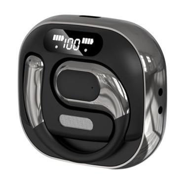 Imagem de BaotyJie Fones de ouvido abertos Fones de ouvido abertos ergonômicos portáteis com ganchos de orelha da moda de para exercícios na academia Esportes Direção, Preto