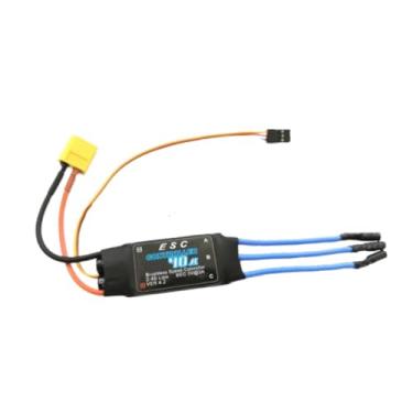 Imagem de Colaxi Controlador de velocidade elétrica, motor sem escova, peça de reposição, helicóptero rc, esc sem escova para hobby, modelo de avião de brinquedo, 40a Banana Xt60