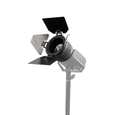 Imagem de IFOOTAGE Intensificador Fresnel 3Int-Mb 15-50° Com Montagem Mini Bowens, Controle De Ângulo Flexível, Porta Celeiro Compacta Incluída, Para Luz Vídeo Câmera 60Dn, 60Bna, 130Dna