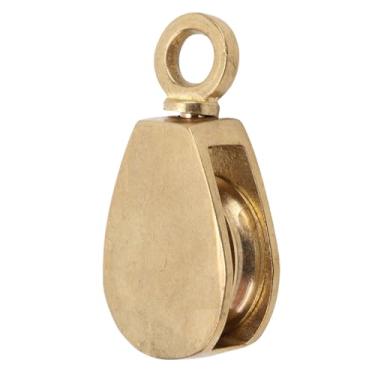 Imagem de Fockety Polia de Bandeira, Bloco de Polia única de 38 Mm de Serviço Pesado, Polias de Corda de Latão MPA371587, Roda de Polia de Cabo, Rolo de Polias para Levantamento