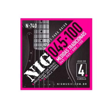 Imagem de Encordoamento Contrabaixo 045/.100 - 4 Cordas Escala Longa N740 Nig