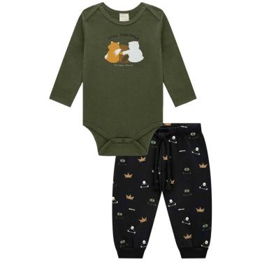 Imagem de Conjunto Infantil De Body e Calça Inverno Lucboo Menino