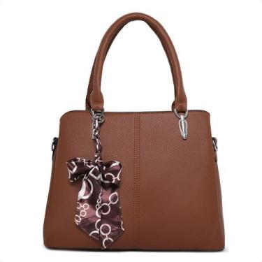 Imagem de Bolsa Moderna Social Feminina Couro Moderna De Ombro Luxuosa Alça Tran