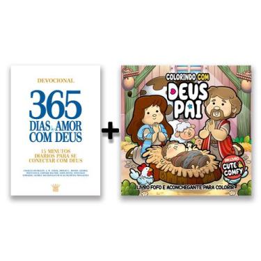 Imagem de Livro - Combo 365 Dias - Kit Livro Devocional + Livro de Colorir Fofo