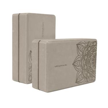 Imagem de Conjunto de 2 blocos de ioga uveti, blocos de espuma de tijolos de ioga de alta densidade para melhorar a força, flexibilidade e equilíbrio. Blocos de espuma de tijolos