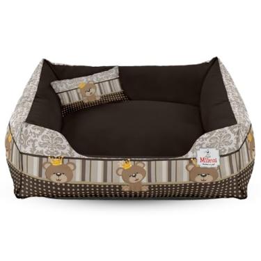 Imagem de Cama para Cachorro Gato Trend Line Mileva 2Pçs -Coleção Ursinhos (70x70 cm, Ursinho Principe)