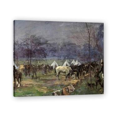 Imagem de Green Park John Lavery Classic Realist Portrait & War Scene Canvas Art – Decoração de parede de arte irlandesa para casa emoldurada 30 x 36 cm